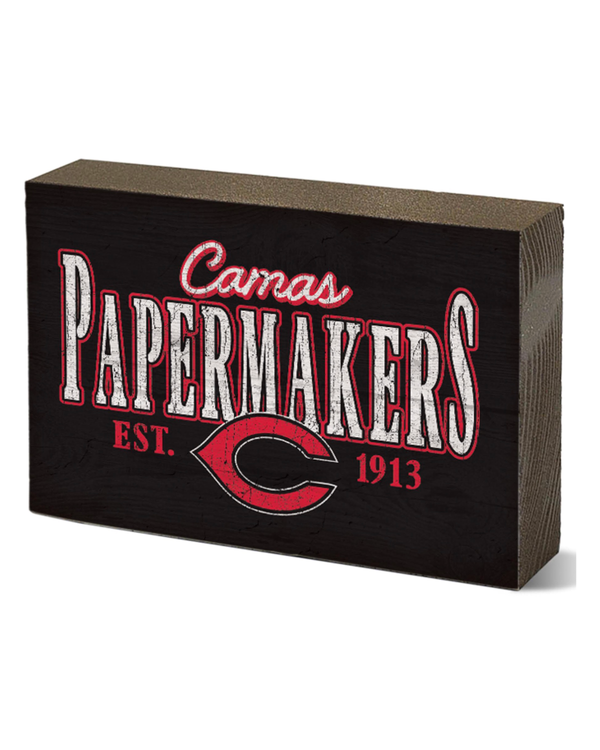 Papermakers Rectangular Wood Block Sign