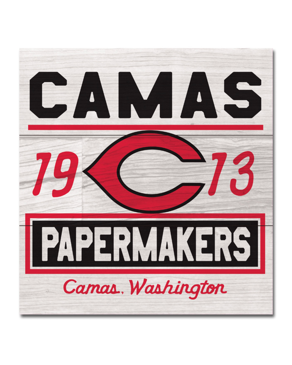 Camas Papermakers Square Wood Sign