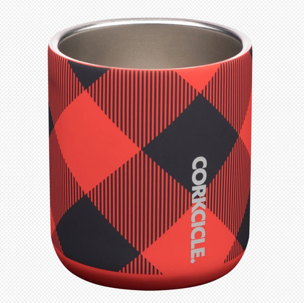 12oz Buffalo Plaid Stainless Cup