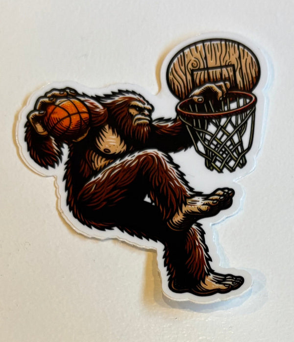Bigfoot Basketball Sticker