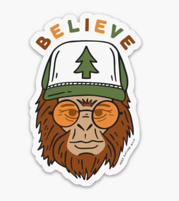 Believe Bigfoot Sticker