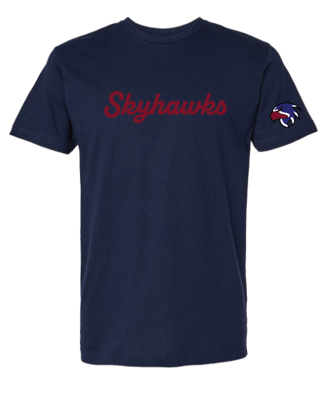 Adult POD Skyhawks Script Tee