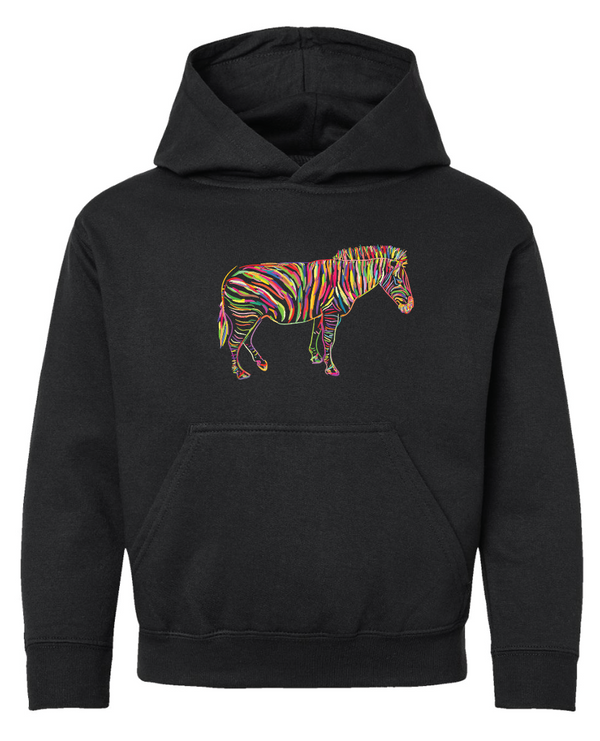 Adult POD GVE Rainbow Black Hoodie
