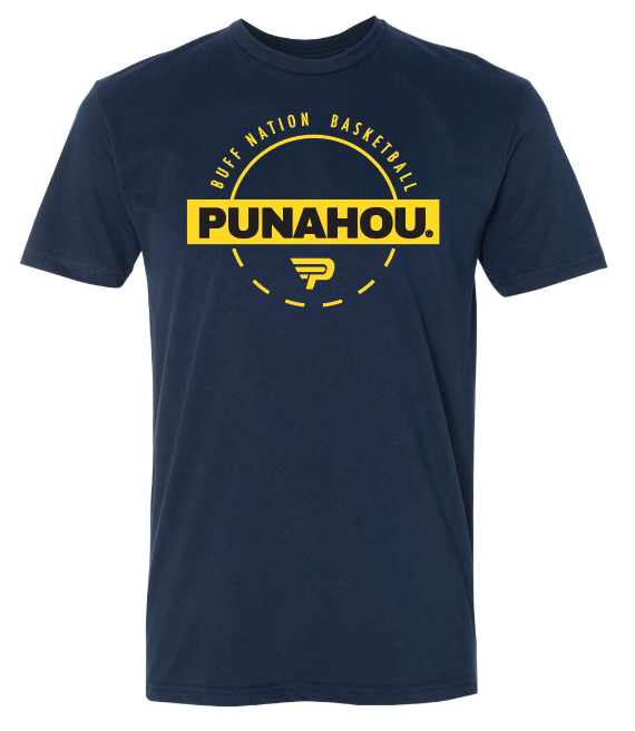 Adult POD Punahou BBall Circle Tee