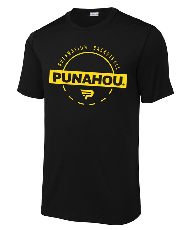 Adult POD Punahou BBall Circle Perf Tee