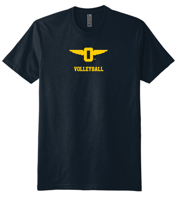 Punahou VB Winged "O" Navy Tee