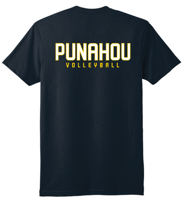 Punahou VB Winged "O" Navy Tee
