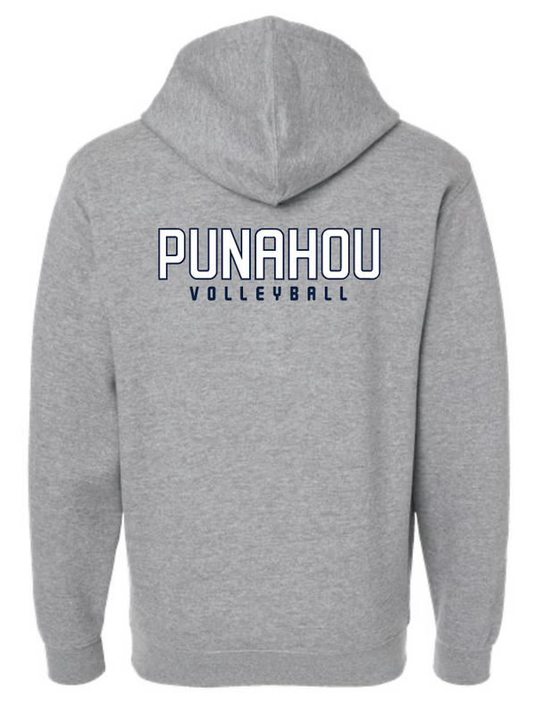 Punahou VB Winged "O" Grey Hoodie