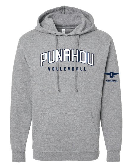 Punahou VB Arch Grey Hoodie
