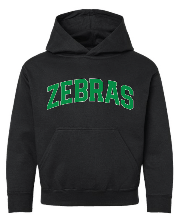 Youth POD Zebras Arch Black Hoodie