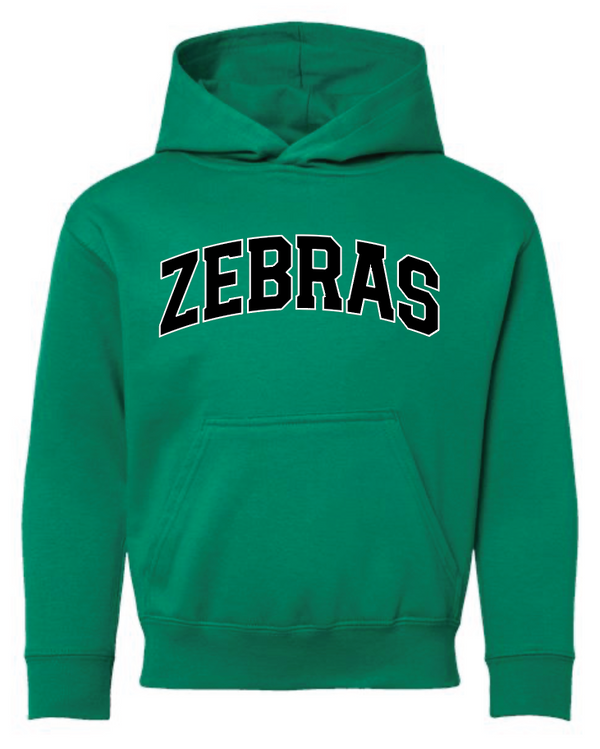 Youth POD Zebras Arch Green Hoodie