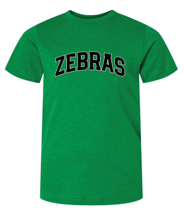 Youth POD Grass Valley Zebras Arch Green Tee