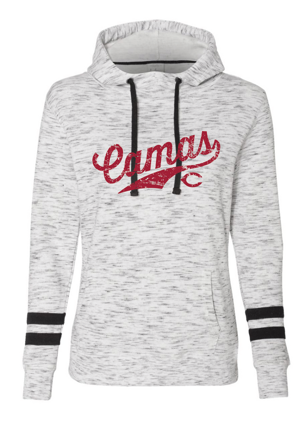 Women's Camas Script Slv Striped Hood
