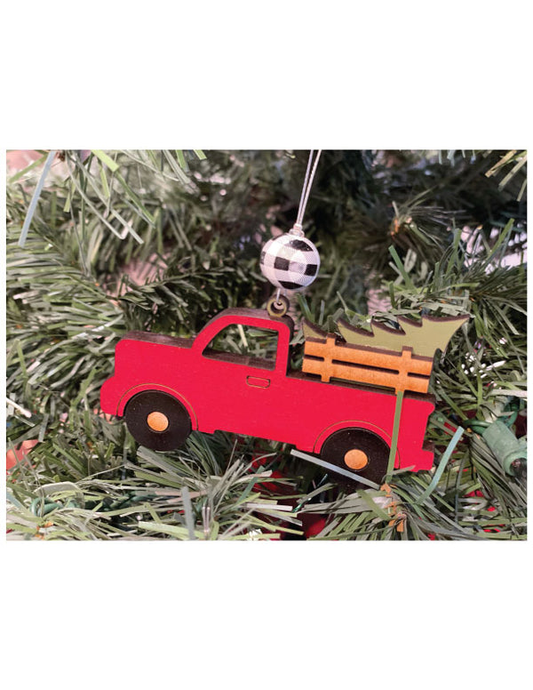 Wood Truck Ornament